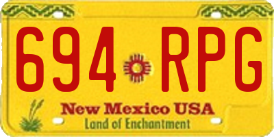 NM license plate 694RPG