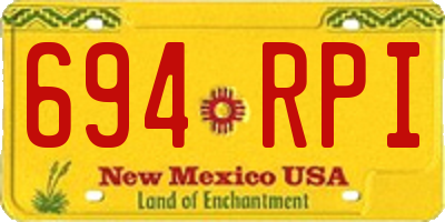 NM license plate 694RPI