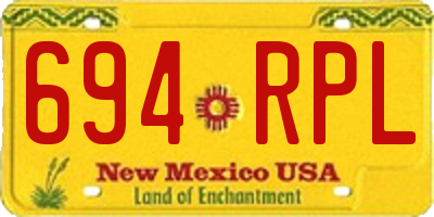NM license plate 694RPL