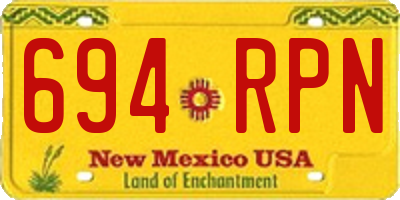NM license plate 694RPN