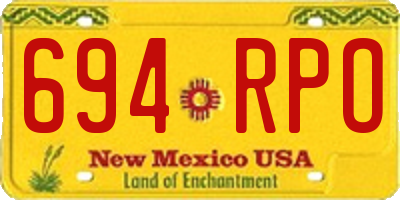 NM license plate 694RPO