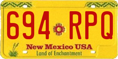 NM license plate 694RPQ