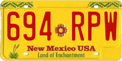 NM license plate 694RPW
