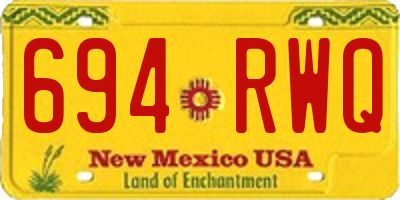 NM license plate 694RWQ