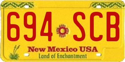 NM license plate 694SCB