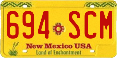 NM license plate 694SCM