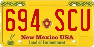 NM license plate 694SCU