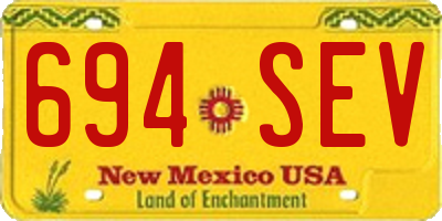 NM license plate 694SEV