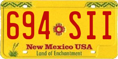 NM license plate 694SII
