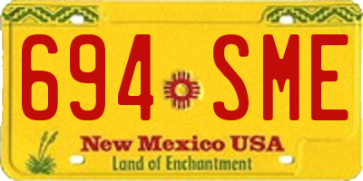 NM license plate 694SME