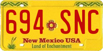 NM license plate 694SNC