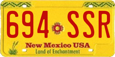 NM license plate 694SSR