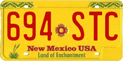 NM license plate 694STC