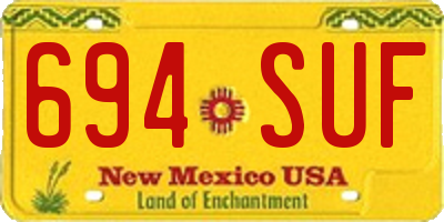 NM license plate 694SUF