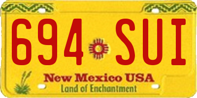 NM license plate 694SUI