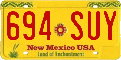 NM license plate 694SUY