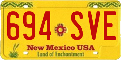 NM license plate 694SVE