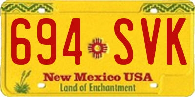 NM license plate 694SVK