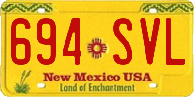NM license plate 694SVL