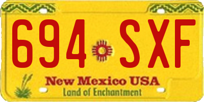 NM license plate 694SXF