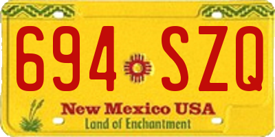NM license plate 694SZQ