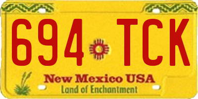 NM license plate 694TCK