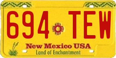 NM license plate 694TEW