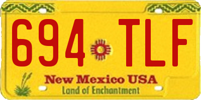 NM license plate 694TLF