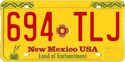 NM license plate 694TLJ