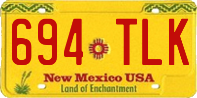 NM license plate 694TLK