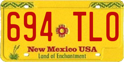 NM license plate 694TLO