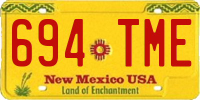 NM license plate 694TME