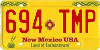NM license plate 694TMP