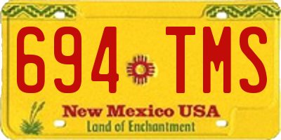 NM license plate 694TMS