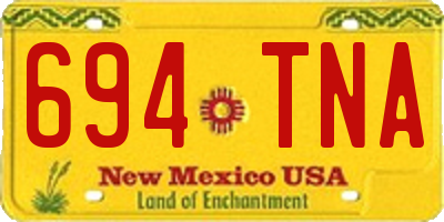 NM license plate 694TNA