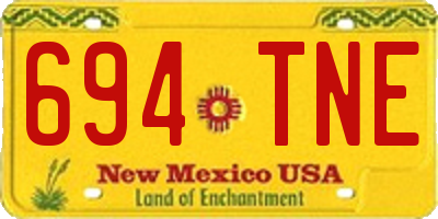NM license plate 694TNE