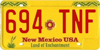 NM license plate 694TNF