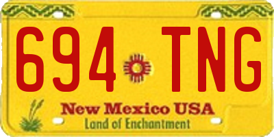 NM license plate 694TNG