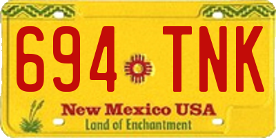 NM license plate 694TNK