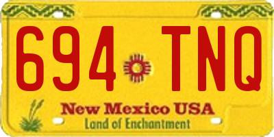 NM license plate 694TNQ