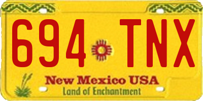NM license plate 694TNX