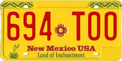 NM license plate 694TOO