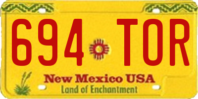 NM license plate 694TOR