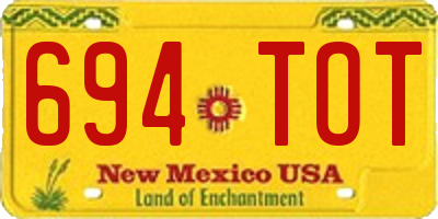 NM license plate 694TOT