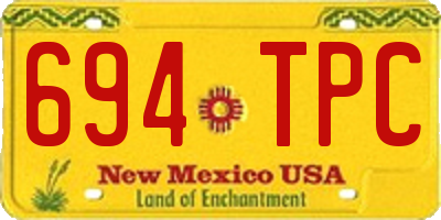 NM license plate 694TPC