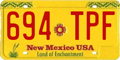 NM license plate 694TPF