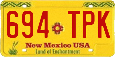 NM license plate 694TPK