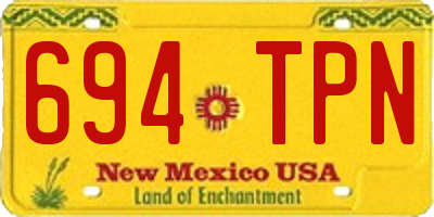 NM license plate 694TPN