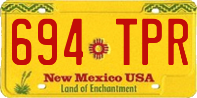 NM license plate 694TPR