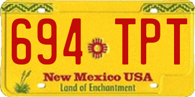 NM license plate 694TPT